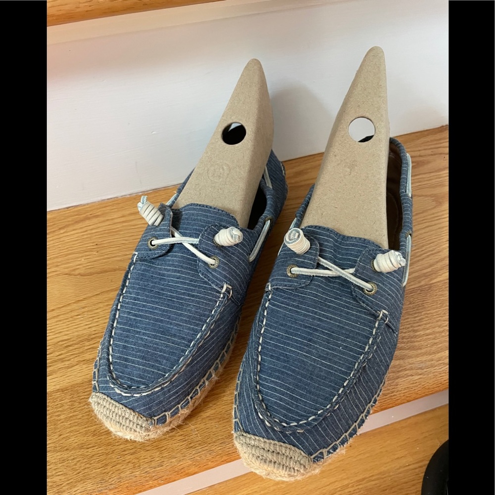 Sperry for J.Crew Blue and White Docksider Shoes